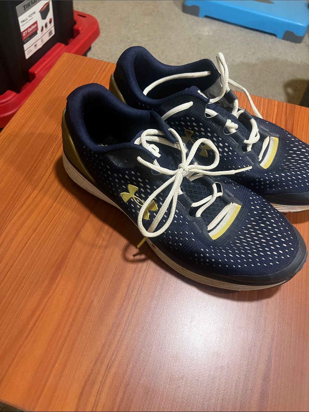 Under Armour Men’s Navy and Gold Training Sneakers